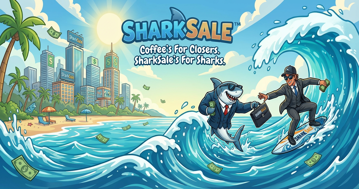 SharkSale sales training artwork